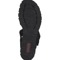 Rieker 68050, Plateau-Sandaletten, Damen, schwarz/black