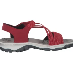Rieker 68871, Sandalen, Damen, Rot