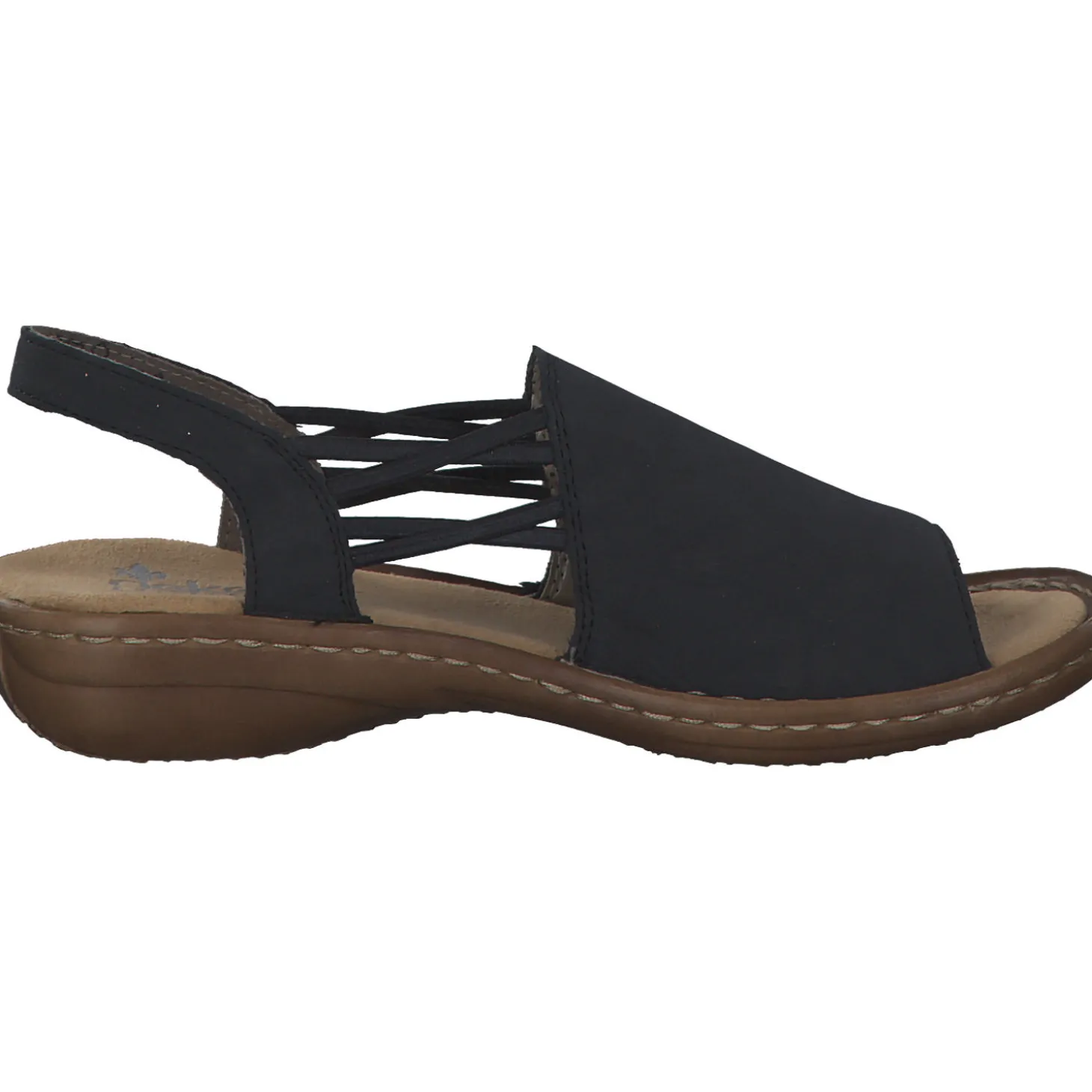 Rieker 608D1, Keilsandaletten, Damen, Schwarz