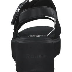 Rieker Evolution W1550, Plateau-Sandaletten, Damen, Schwarz