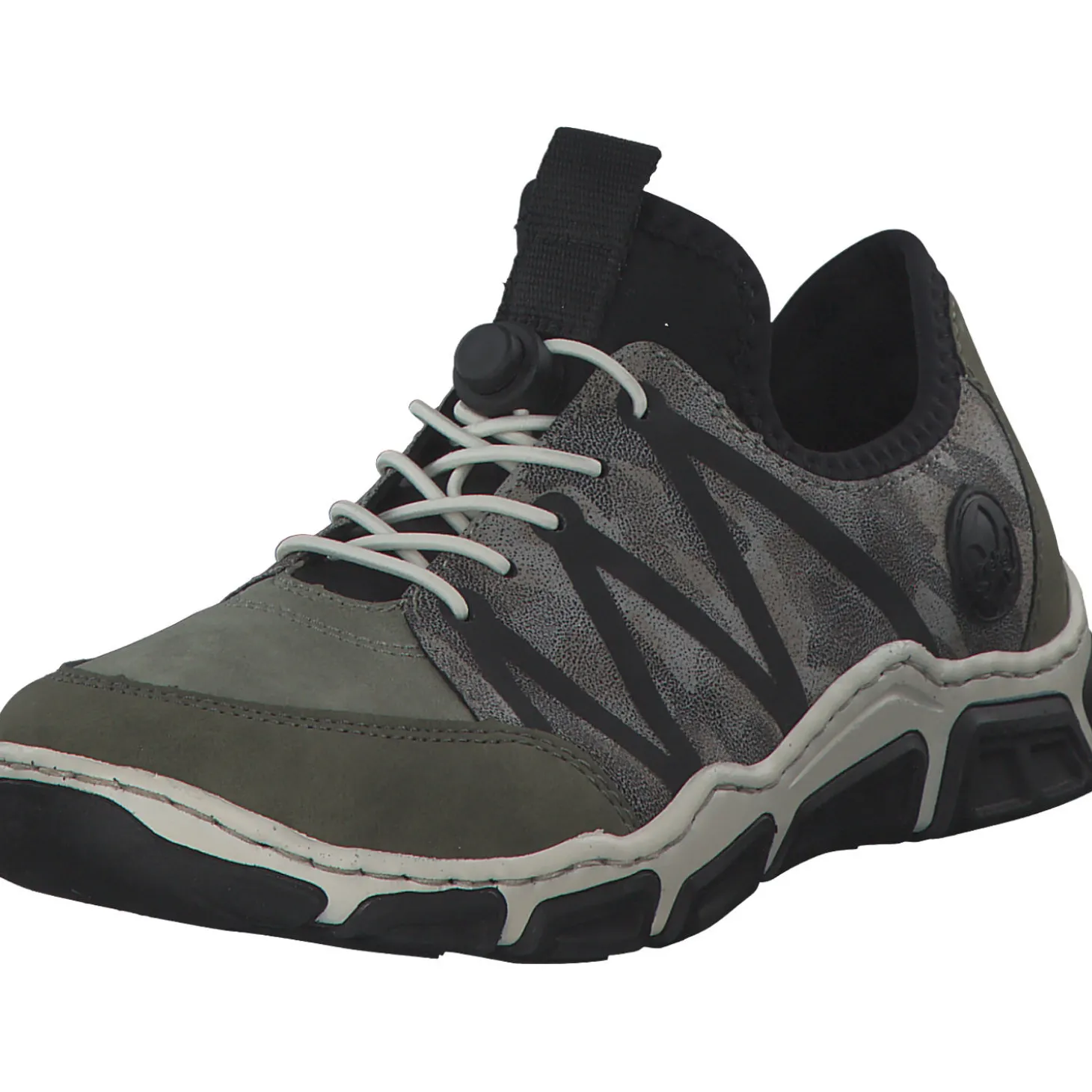 Rieker L0657, Schnürschuhe, liane/schilf/negro/stein-camo/