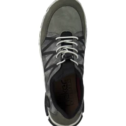 Rieker L0657, Schnürschuhe, liane/schilf/negro/stein-camo/