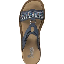 Rieker 628M6, Pantoletten, Damen, Blau (Baltik)