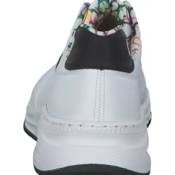 Rieker M4903, Sneakers Low, Damen, weiss/schwarz/weiss-multi