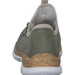 Rieker N42G0, Schnürschuhe, Damen, schilf/perlcreme