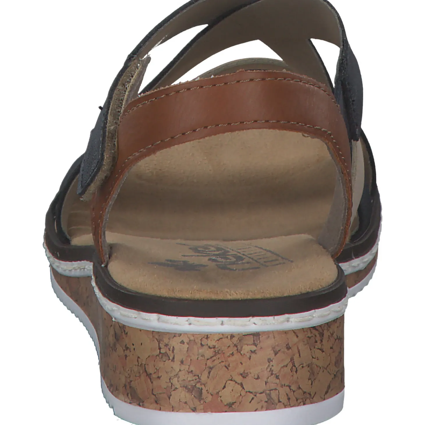 Rieker V3663, Keilsandaletten, Damen, pazifik/Rosa/Beige/cayenne