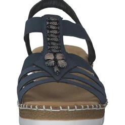 Rieker V1206, Keilsandaletten, Damen, Blau