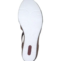 Rieker V3869, Plateau-Sandaletten, Damen, cayenne