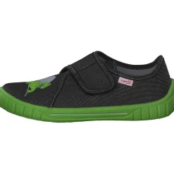 Superfit BILL 00278, Hausschuhe, Kinder, Schwarz/Grün (Dino)