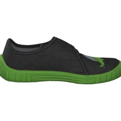 Superfit BILL 00278, Hausschuhe, Kinder, Schwarz/Grün (Dino)