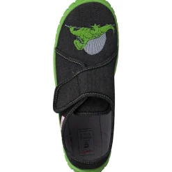 Superfit BILL 00278, Hausschuhe, Kinder, Schwarz/Grün (Dino)