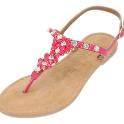 Tamaris 28124, T-Steg-Sandalen, Damen, FUXIA