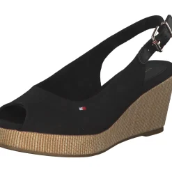 Tommy Hilfiger FW0FW04788, Keilsandaletten, Damen, Schwarz (Black)