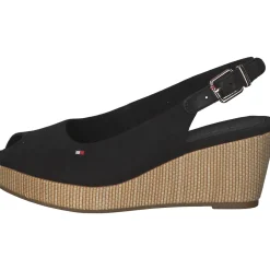 Tommy Hilfiger FW0FW04788, Keilsandaletten, Damen, Schwarz (Black)