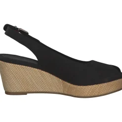 Tommy Hilfiger FW0FW04788, Keilsandaletten, Damen, Schwarz (Black)