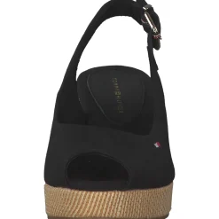 Tommy Hilfiger FW0FW04788, Keilsandaletten, Damen, Schwarz (Black)