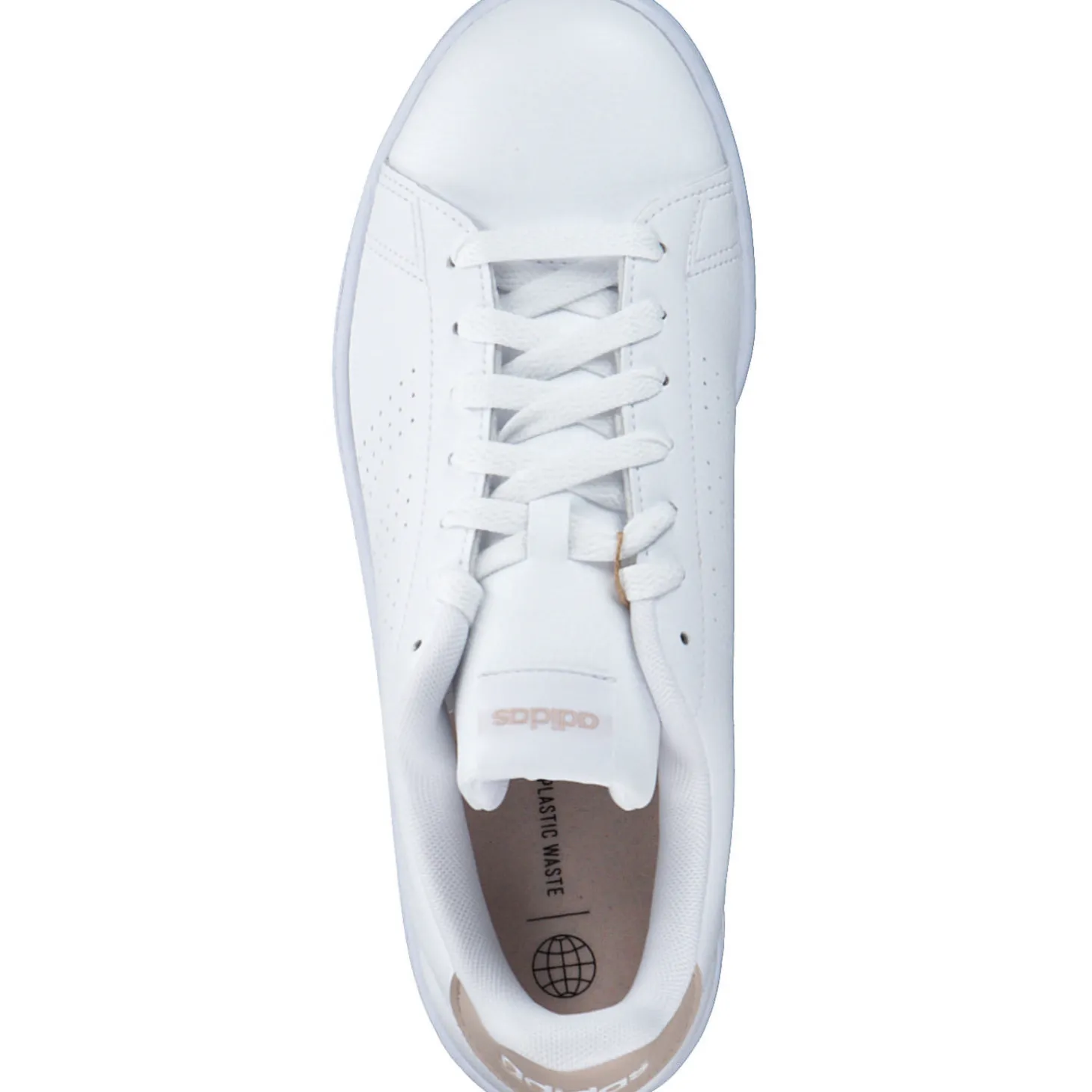Adidas Advantage W, Schnürschuhe, Damen, white/wonder taupe
