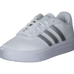 Adidas Core Court Platform, Sneakers Low, Damen, weiß silber