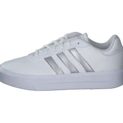 Adidas Core Court Platform, Sneakers Low, Damen, weiß silber