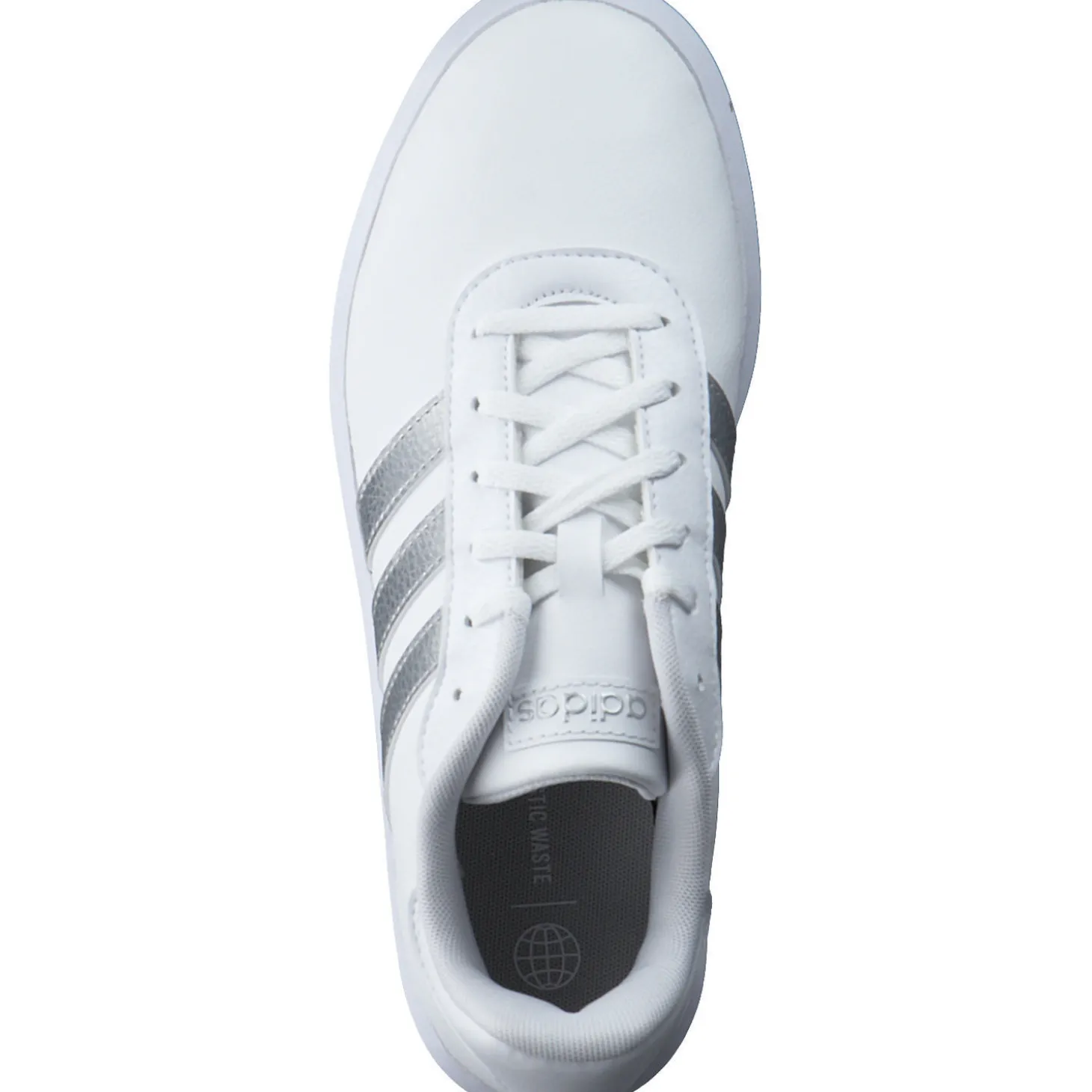 Adidas Core Court Platform, Sneakers Low, Damen, weiß silber