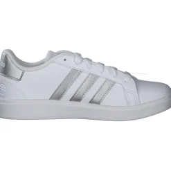 Adidas Core Grand Court 2.0 K, Sneakers Low, Damen, Weiß (Weiß/Silber)