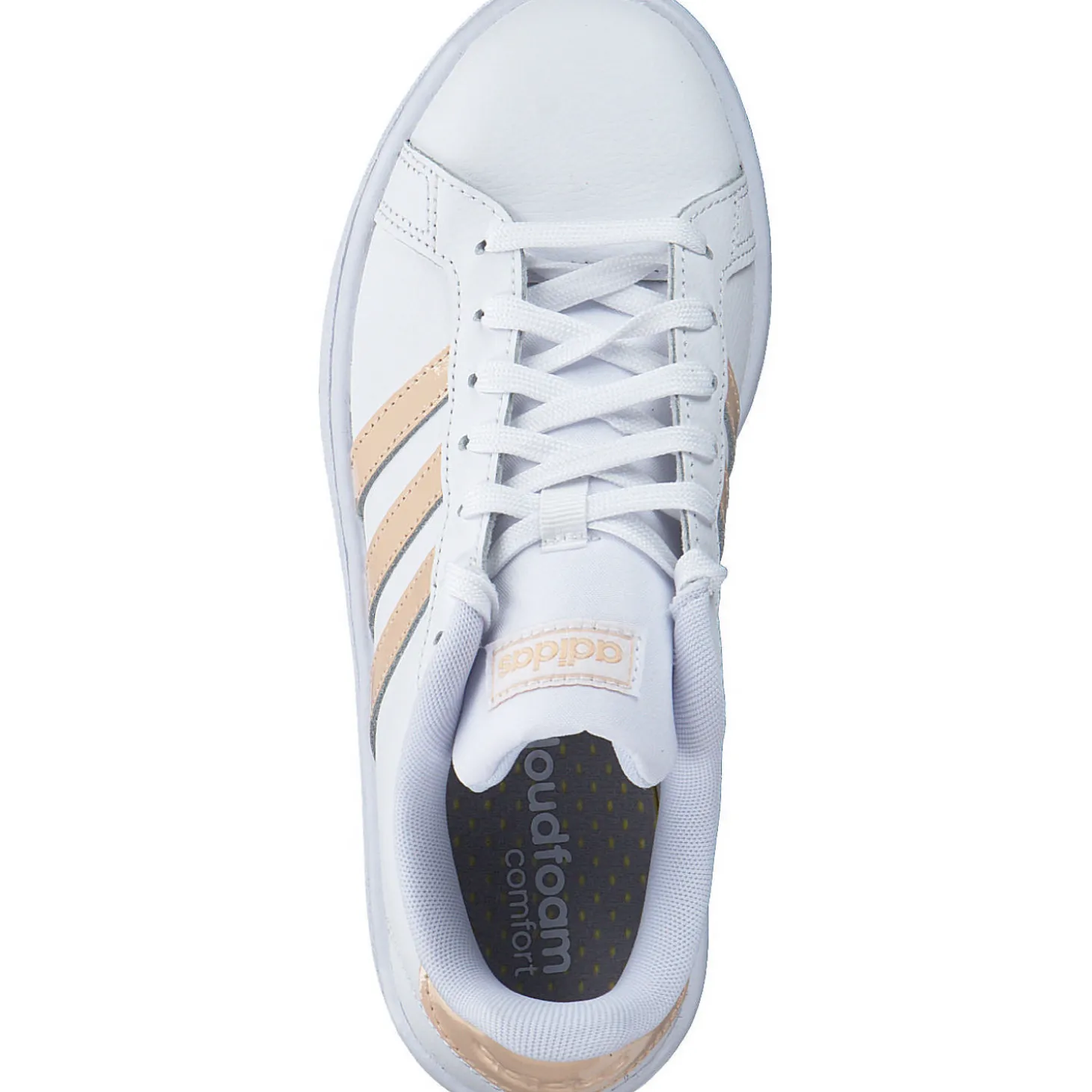 Adidas Core Grand Court, Sneakers Low, Damen, weiß lachs