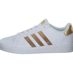 Adidas Grand Court 2.0 K, Schnürschuhe, Damen, ftwr white/ftwr white/matte go