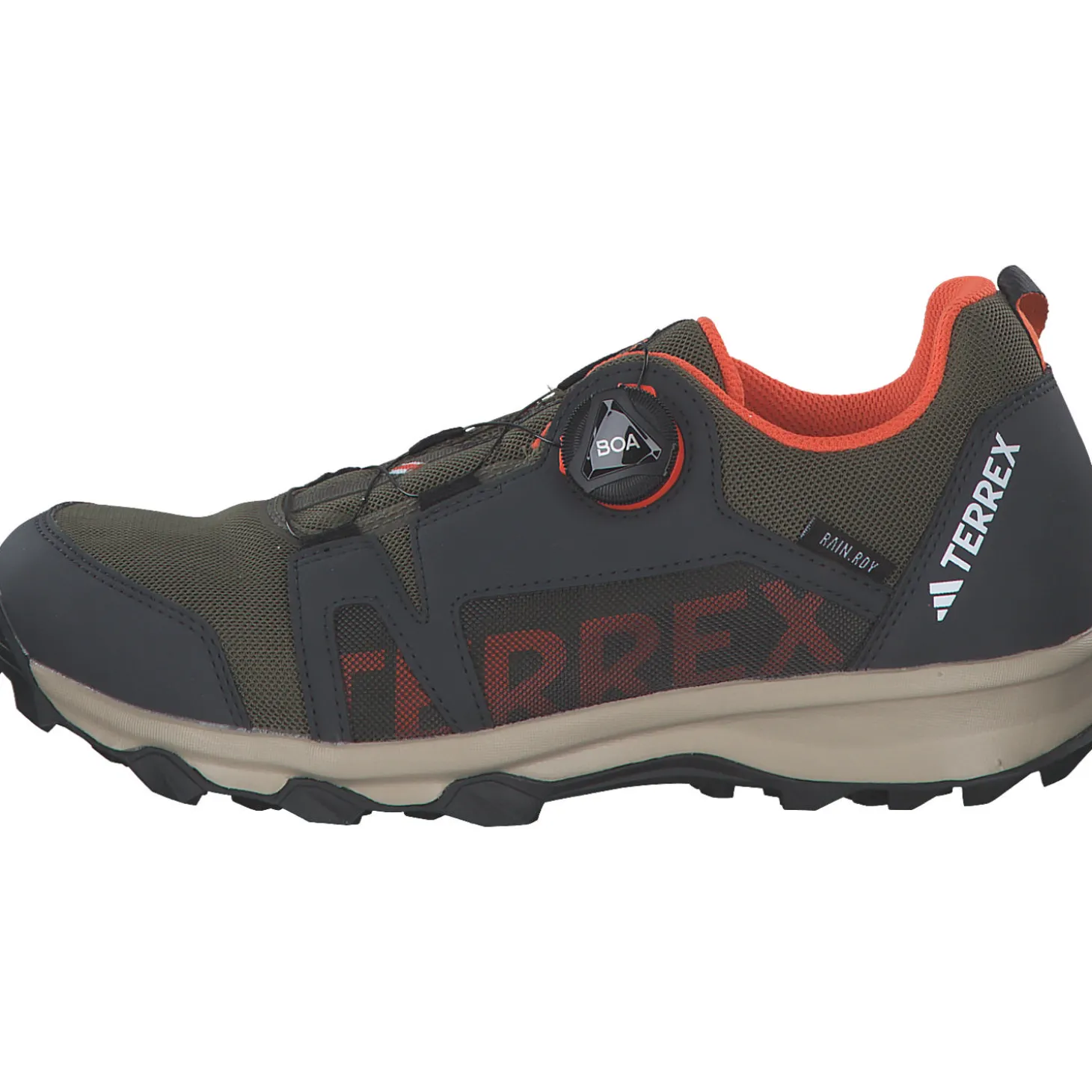 adidas ID0870 Terrex Agravic Boa, Schnürschuhe, Kinder, olive strata/semi impact orange
