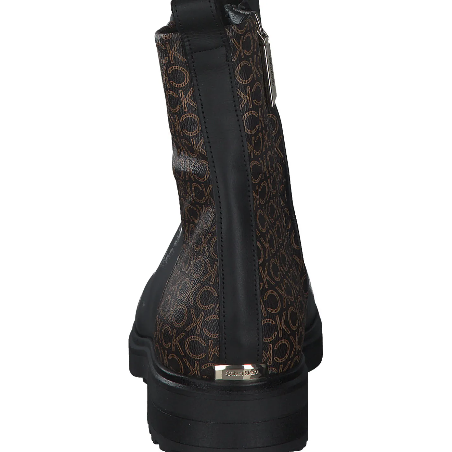 Calvin Klein HW0HW01313, Chelsea Boots, Damen, Schwarz /Brown Mono