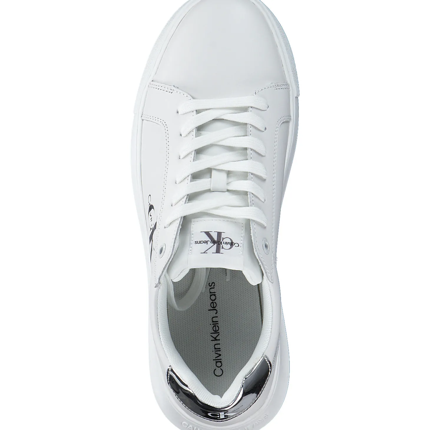 Calvin Klein YW0YW01224, Schnürschuhe, Damen, white/silver