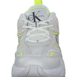 Calvin Klein YW0YW00891, Sneakers Low, Damen, Weiß (Gelb)