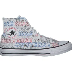 Converse CTAS HI, Sneakers High, Weiß (Weiß/Rot/Blau)