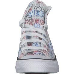 Converse CTAS HI, Sneakers High, Weiß (Weiß/Rot/Blau)