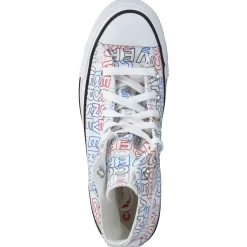 Converse CTAS HI, Sneakers High, Weiß (Weiß/Rot/Blau)