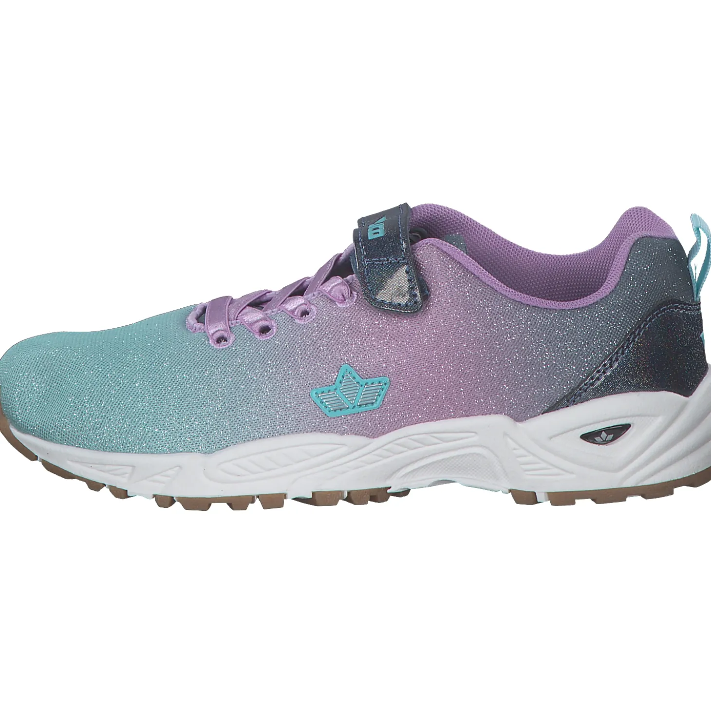 Geka Florina VS, Sportliche Slipper, Kinder, tuerkis/lila/grau