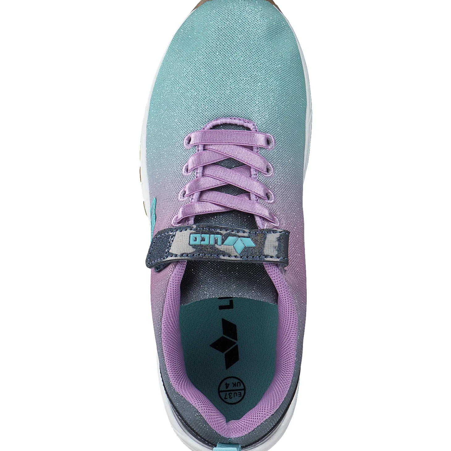 Geka Florina VS, Sportliche Slipper, Kinder, tuerkis/lila/grau