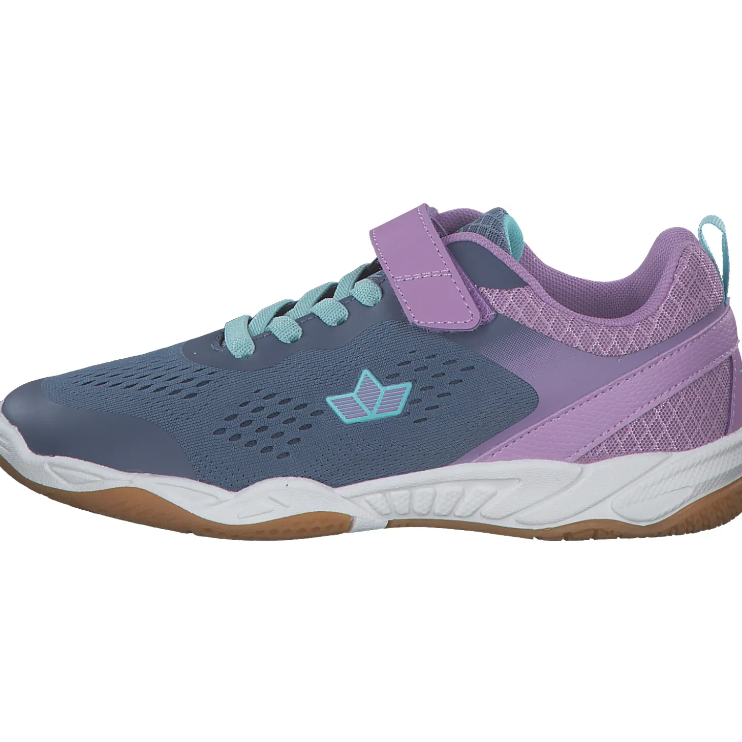 Geka Key VS W, Sportliche Slipper, Kinder, grau/lila/tuerkis