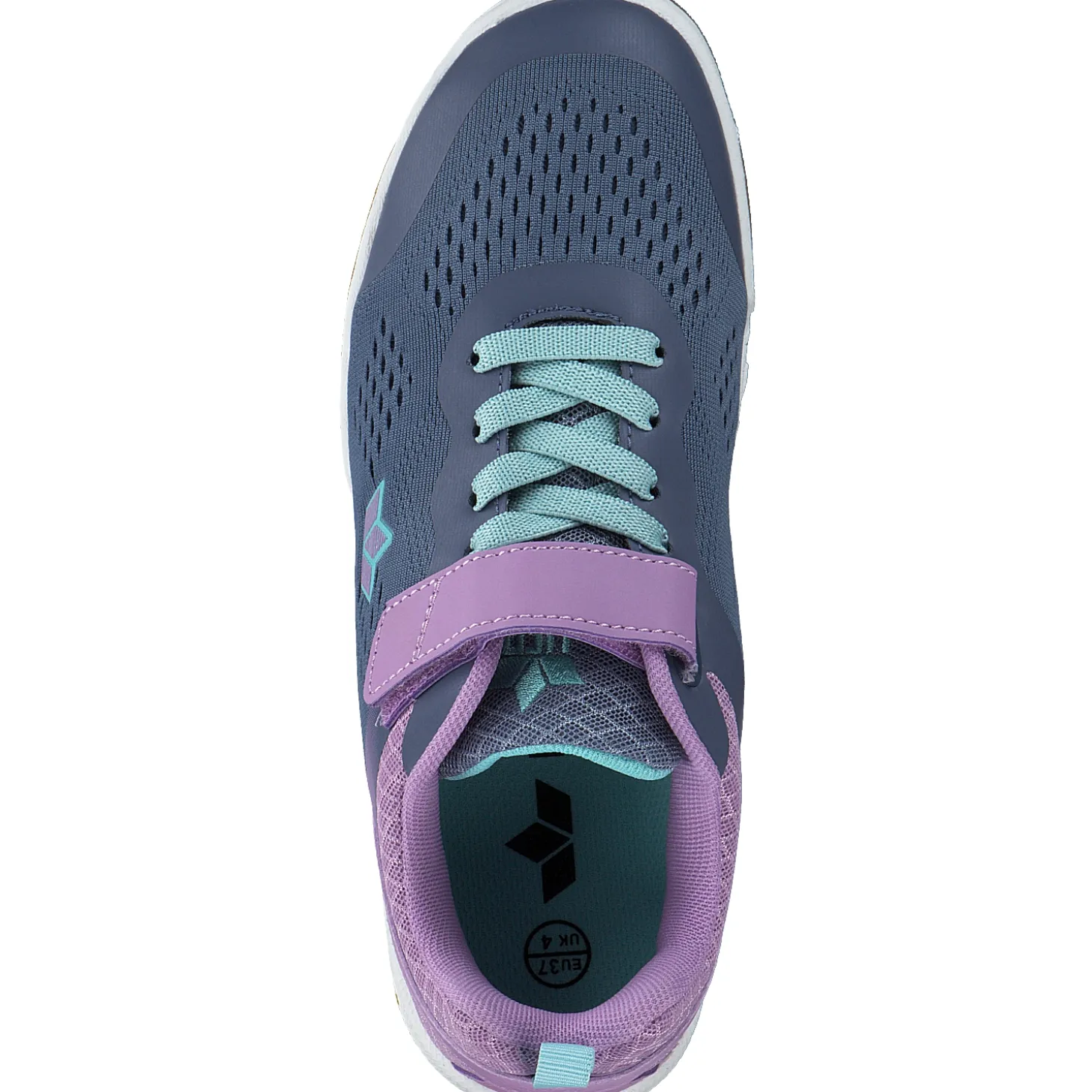 Geka Key VS W, Sportliche Slipper, Kinder, grau/lila/tuerkis