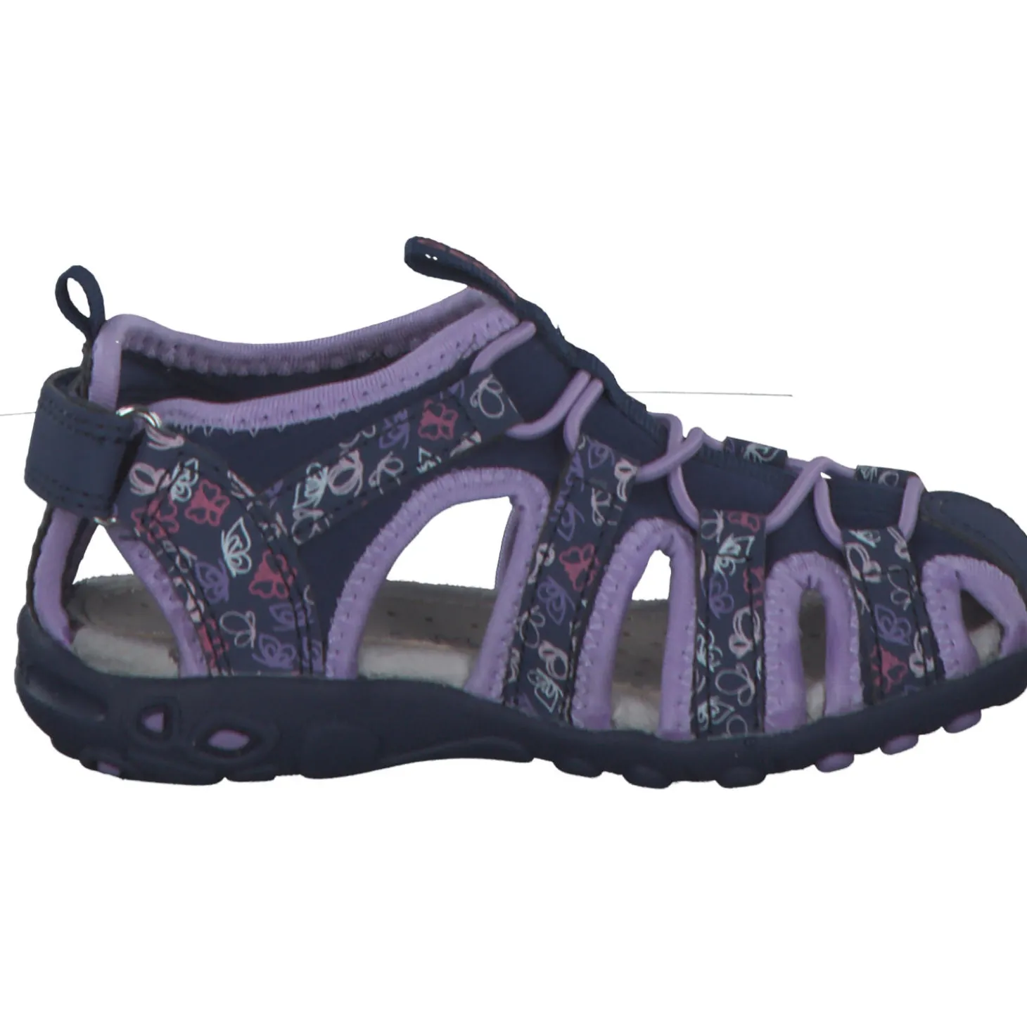 Geox J35GRA, Sandalen (Kinder), Kinder, NAVY/DK LILAC