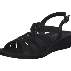 IMAC 357010, Plateau-Sandaletten, Damen, nero