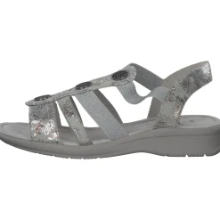 Jana Shoes 28165, Keilsandaletten, Damen, GREY/FLOWER