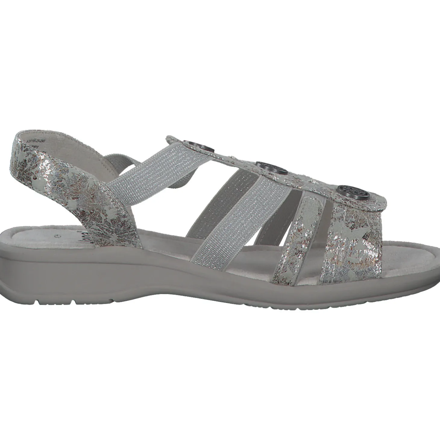 Jana Shoes 28165, Keilsandaletten, Damen, GREY/FLOWER