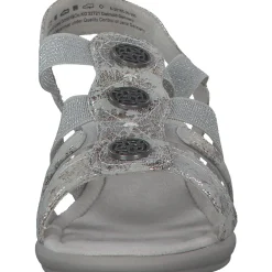 Jana Shoes 28165, Keilsandaletten, Damen, GREY/FLOWER