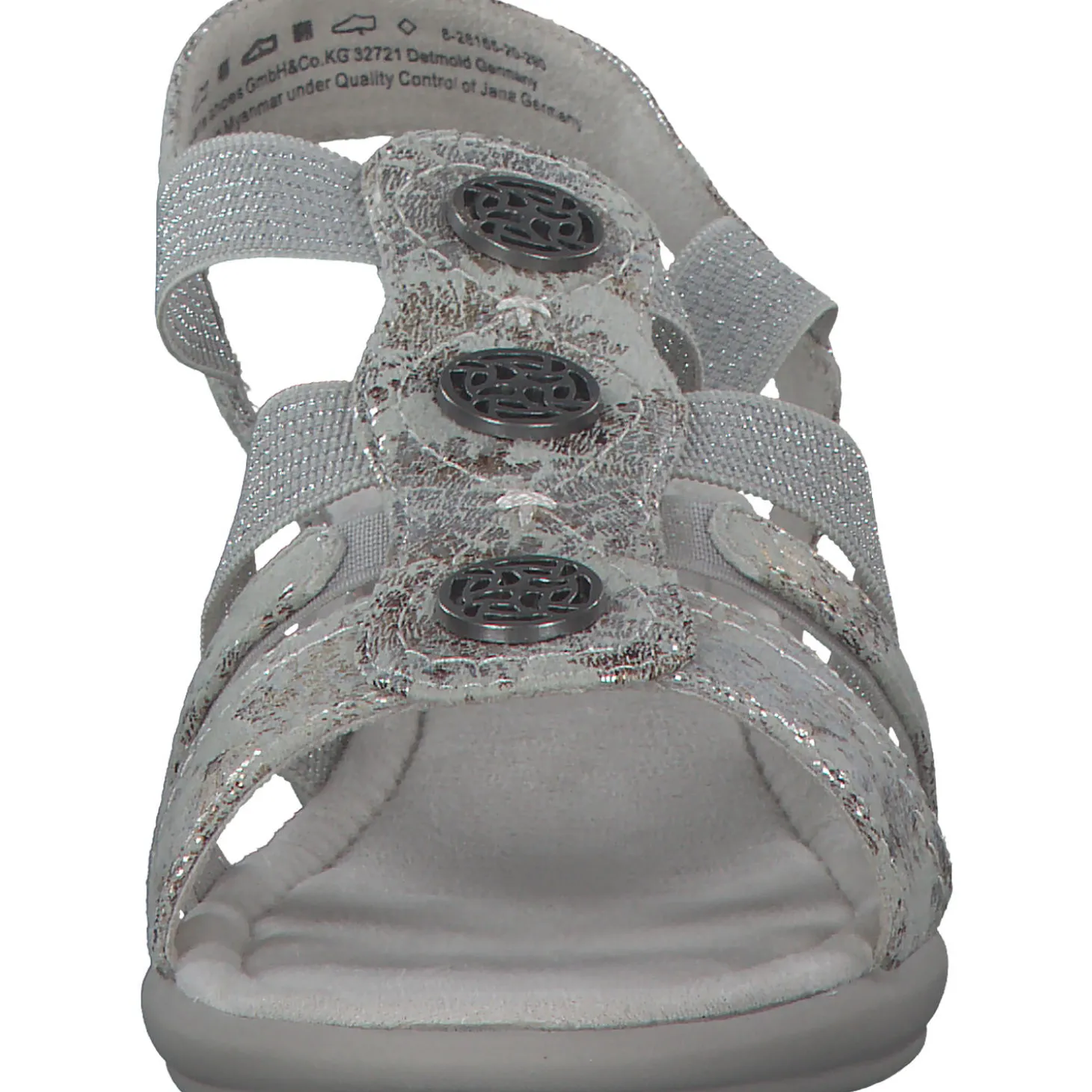 Jana Shoes 28165, Keilsandaletten, Damen, GREY/FLOWER