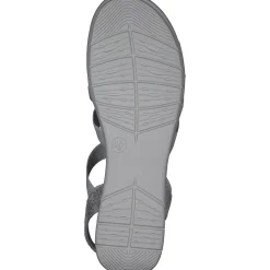 Jana Shoes 28165, Keilsandaletten, Damen, GREY/FLOWER