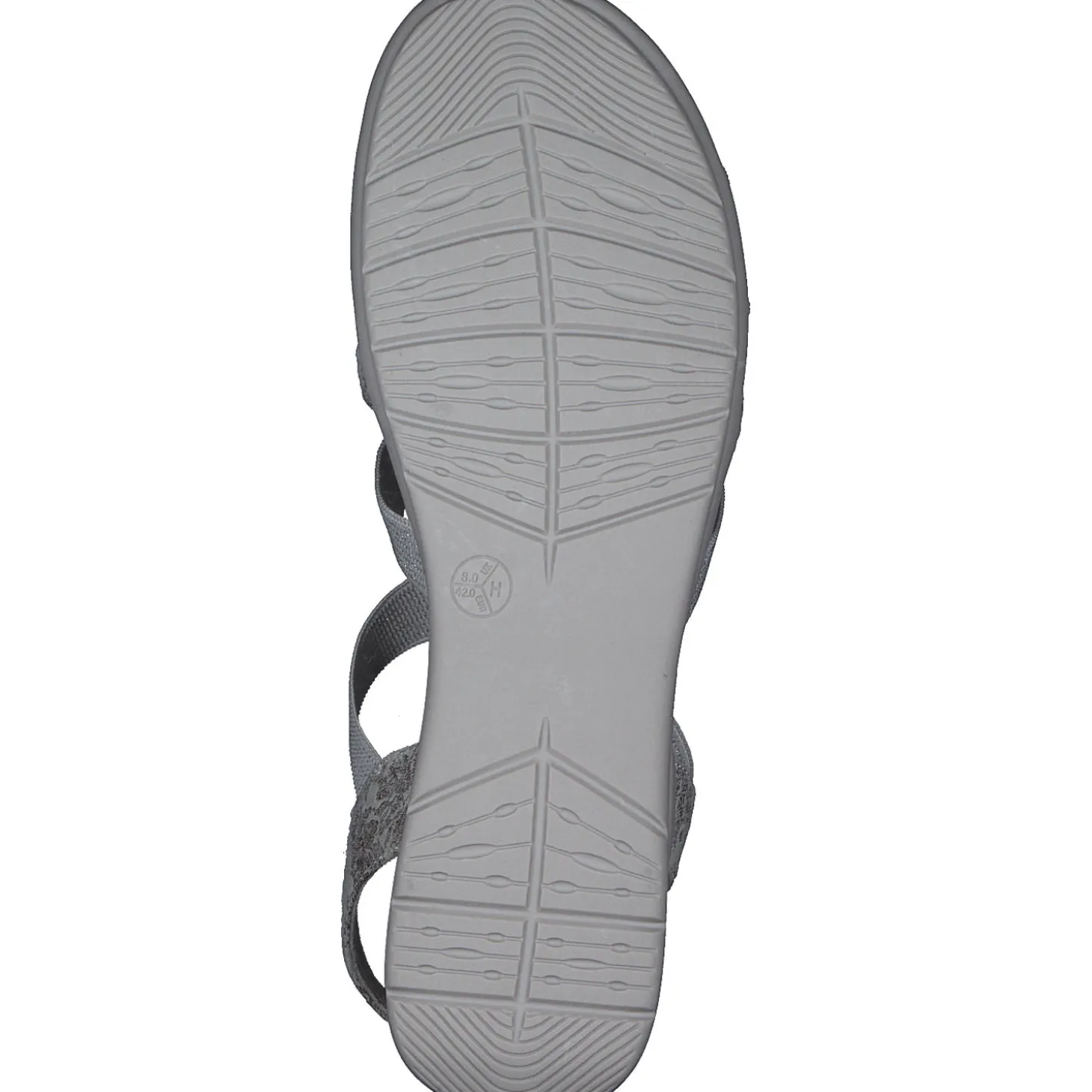 Jana Shoes 28165, Keilsandaletten, Damen, GREY/FLOWER