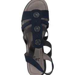 Jana Shoes 28165, Keilsandaletten, Damen, navy