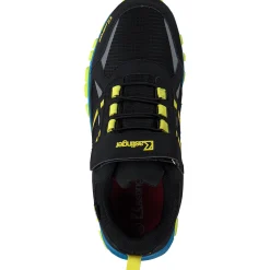Kastinger 510009-5062 Grabner Low EV KTX, Slipper (Kinder), Kinder, jet black/neon yellow