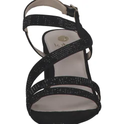 La Strada 2201015, Plateau-Sandaletten, Damen, black micro + stone