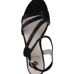 La Strada 2201015, Plateau-Sandaletten, Damen, black micro + stone